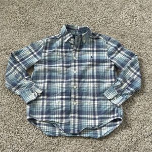100% cotton Ralph Lauren boys dress plaid Polo shirt